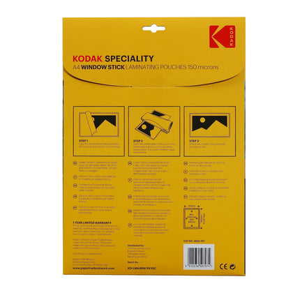 A4 150 mcn Pack 10 Window Sticker Pouches
