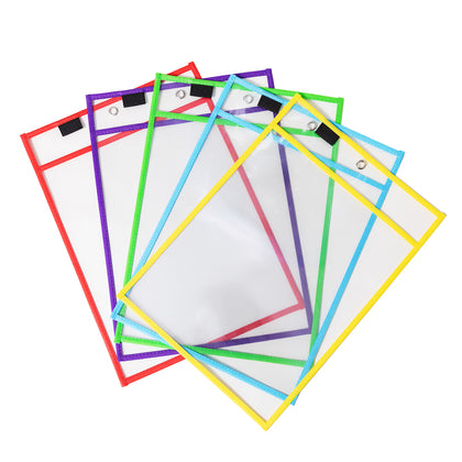 Pack A4 Drywipe Sleeves Assorted Colours