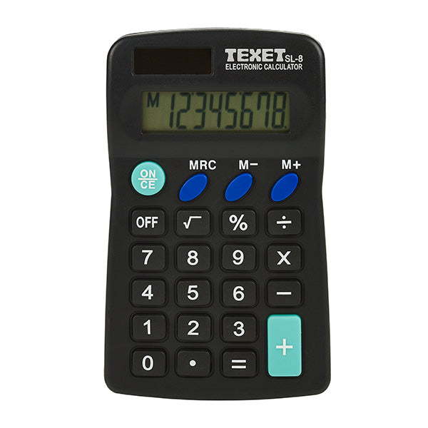 SL8CC 8 Digit Dual Powered Pocket Calculator, Pack of 30 *Made to order Call Us Now*