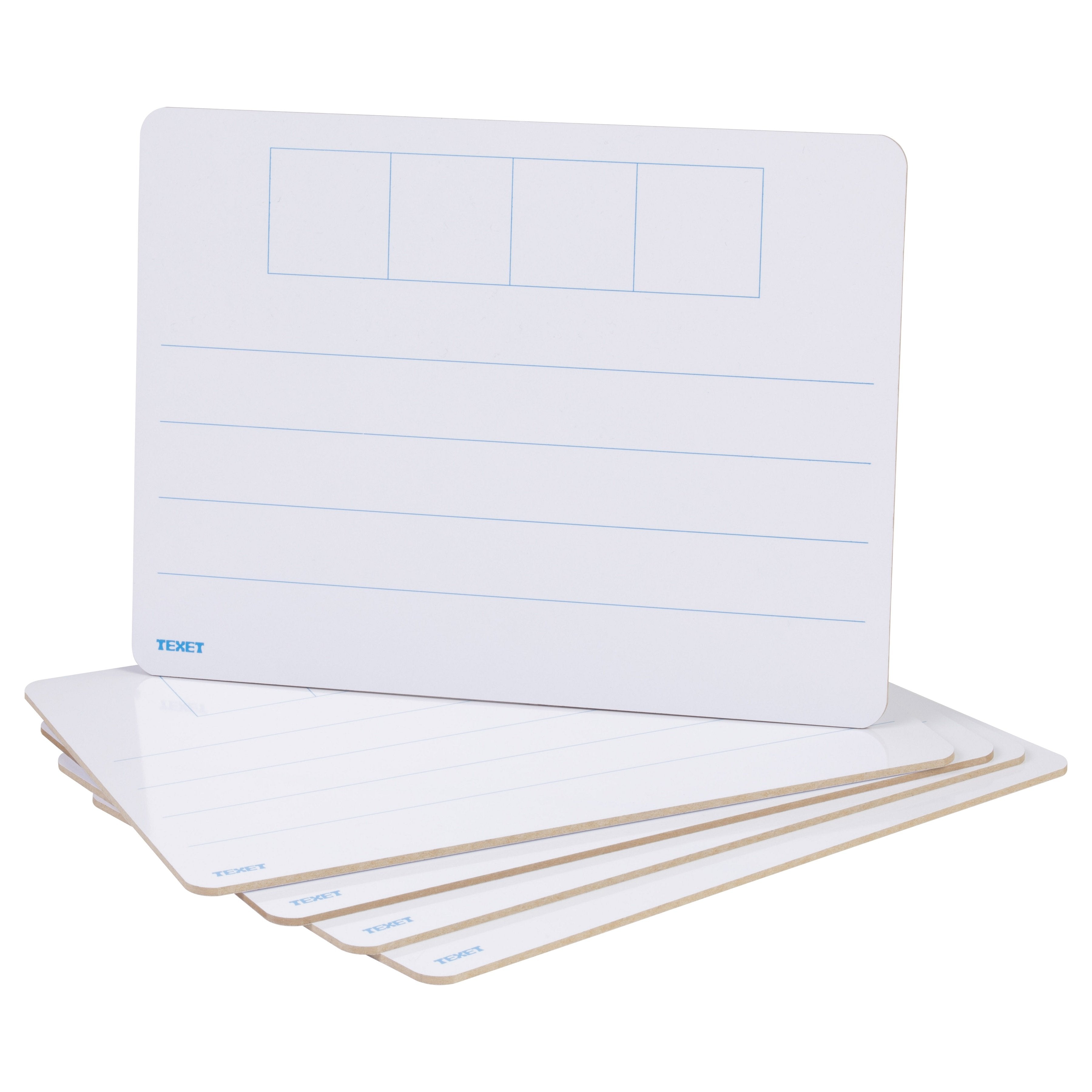 A4 Rigid Literacy Whiteboard, Pack of 5