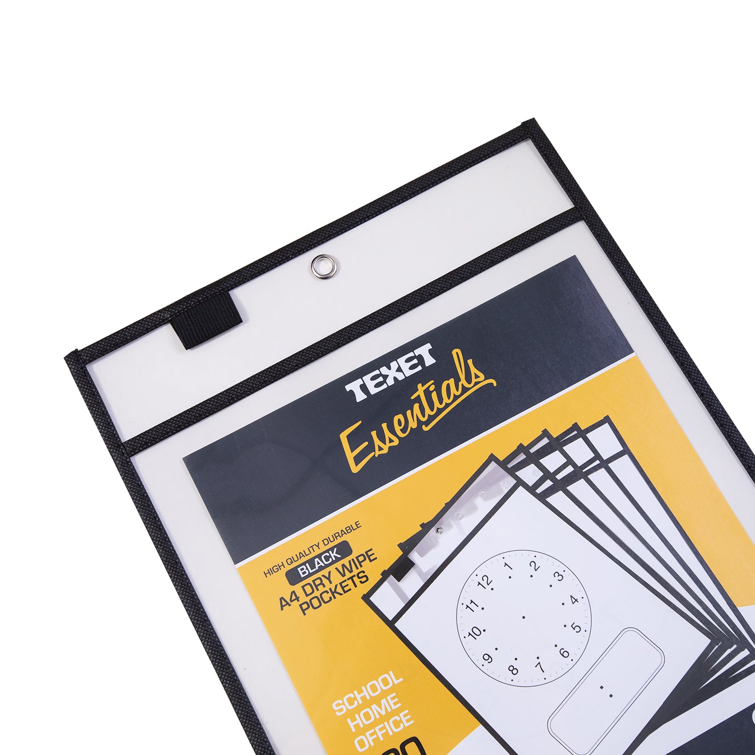 A4 Black Drywipe Sleeves, Pack of 30