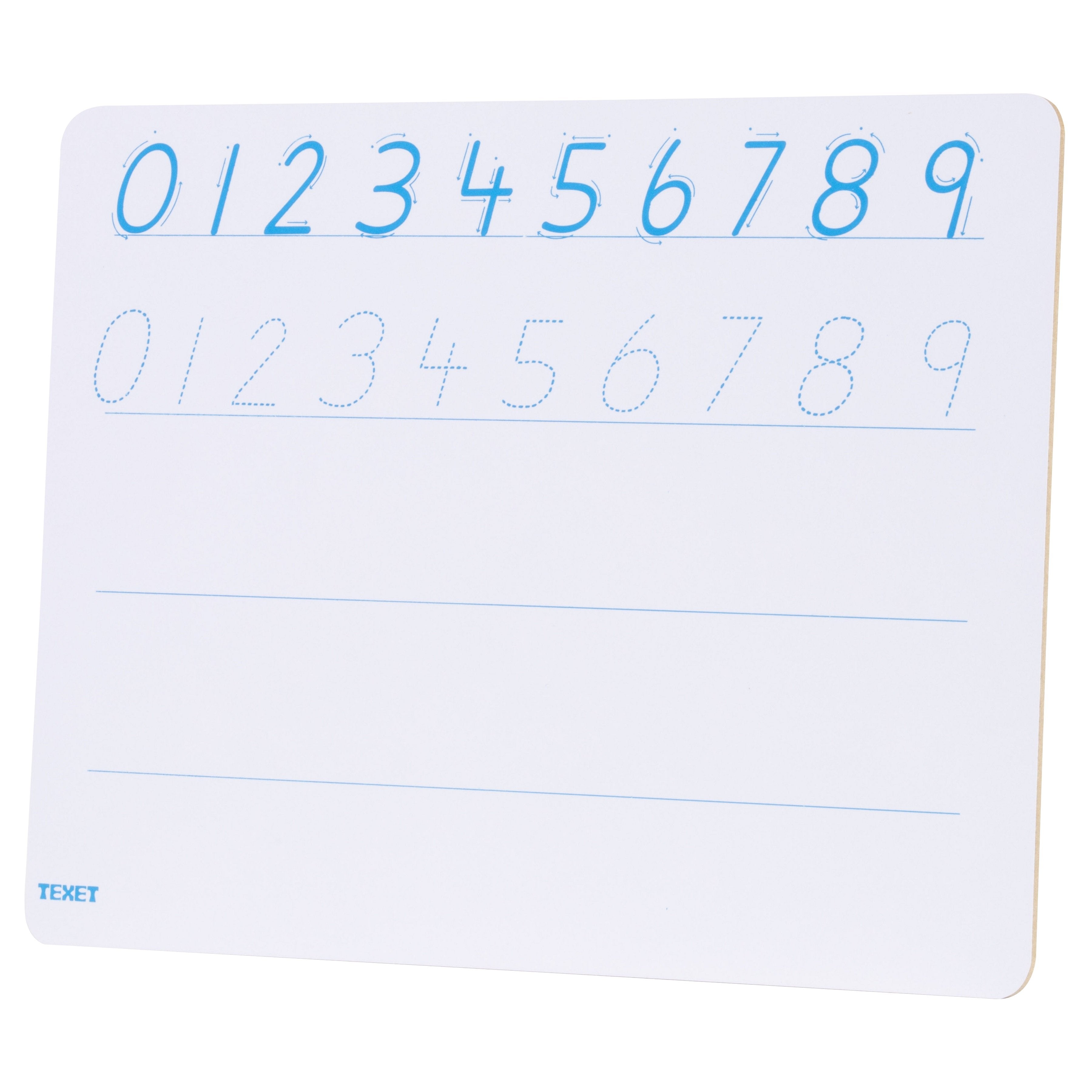 A4 Rigid Number Formation Whiteboard, Pack of 5