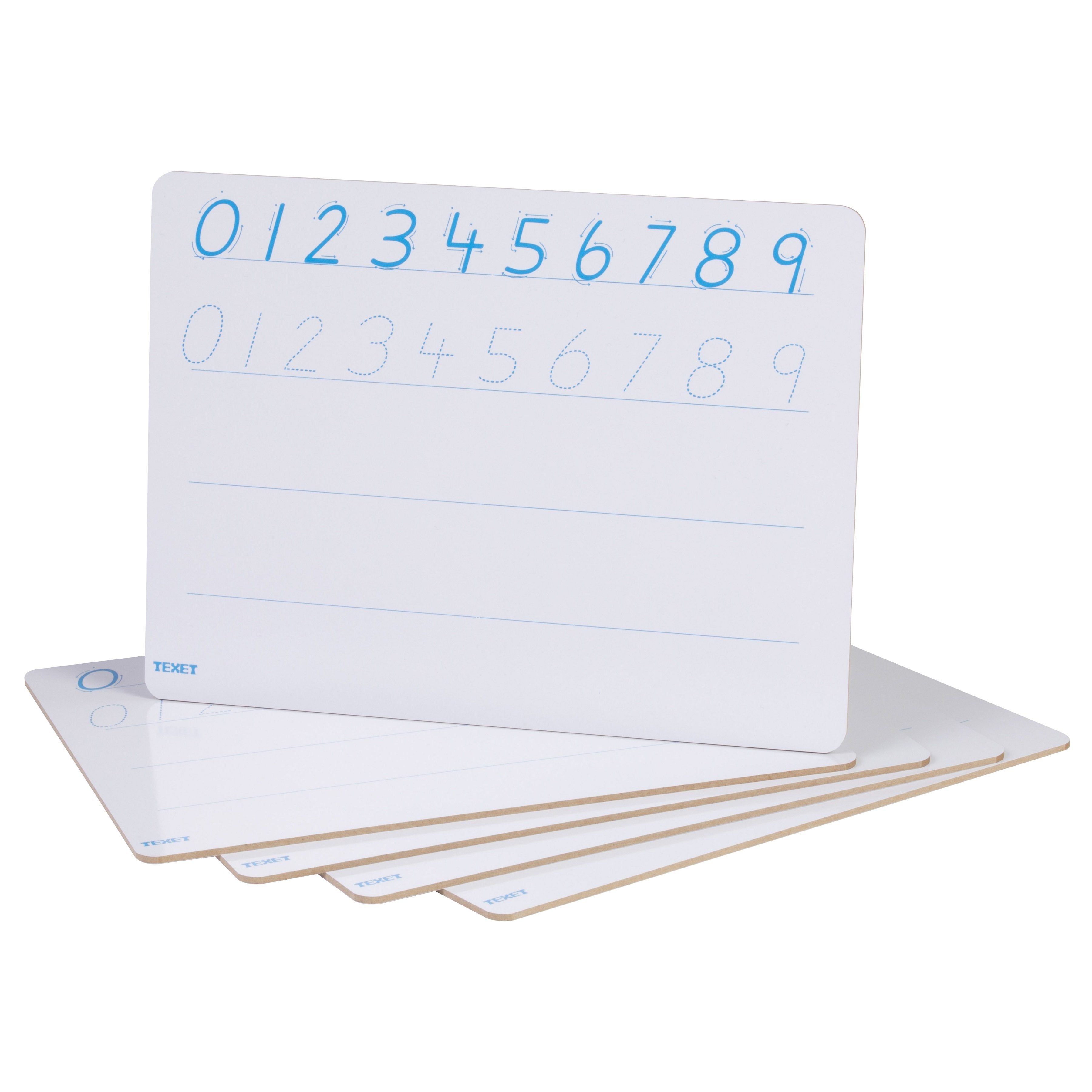 A4 Rigid Number Formation Whiteboard, Pack of 5
