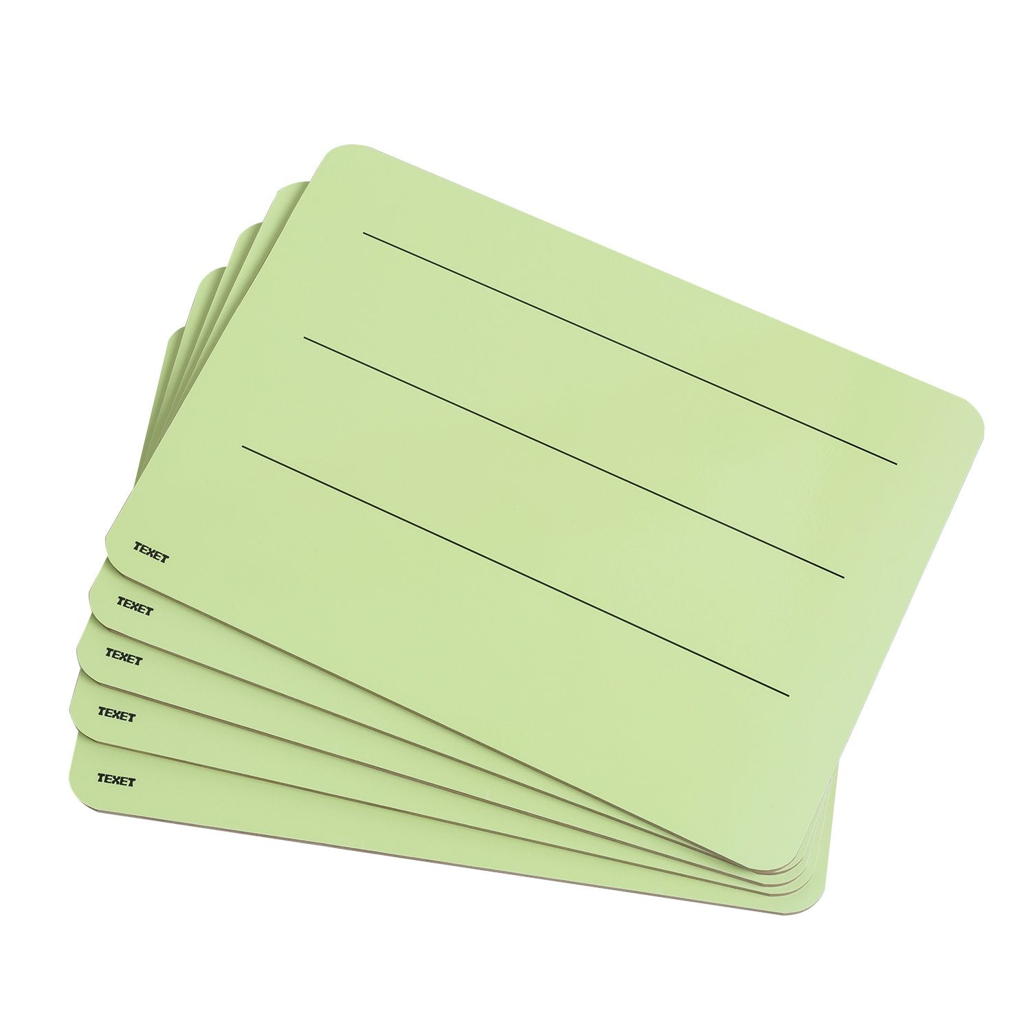 A4 3 Line Double-Sided Lapboard Green, Pack of 5