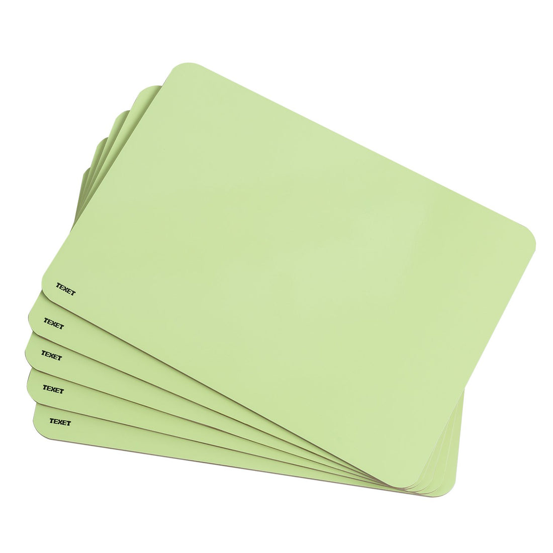 A4 Rigid Plain Double-Sided Lapboard Green, Pack of 5