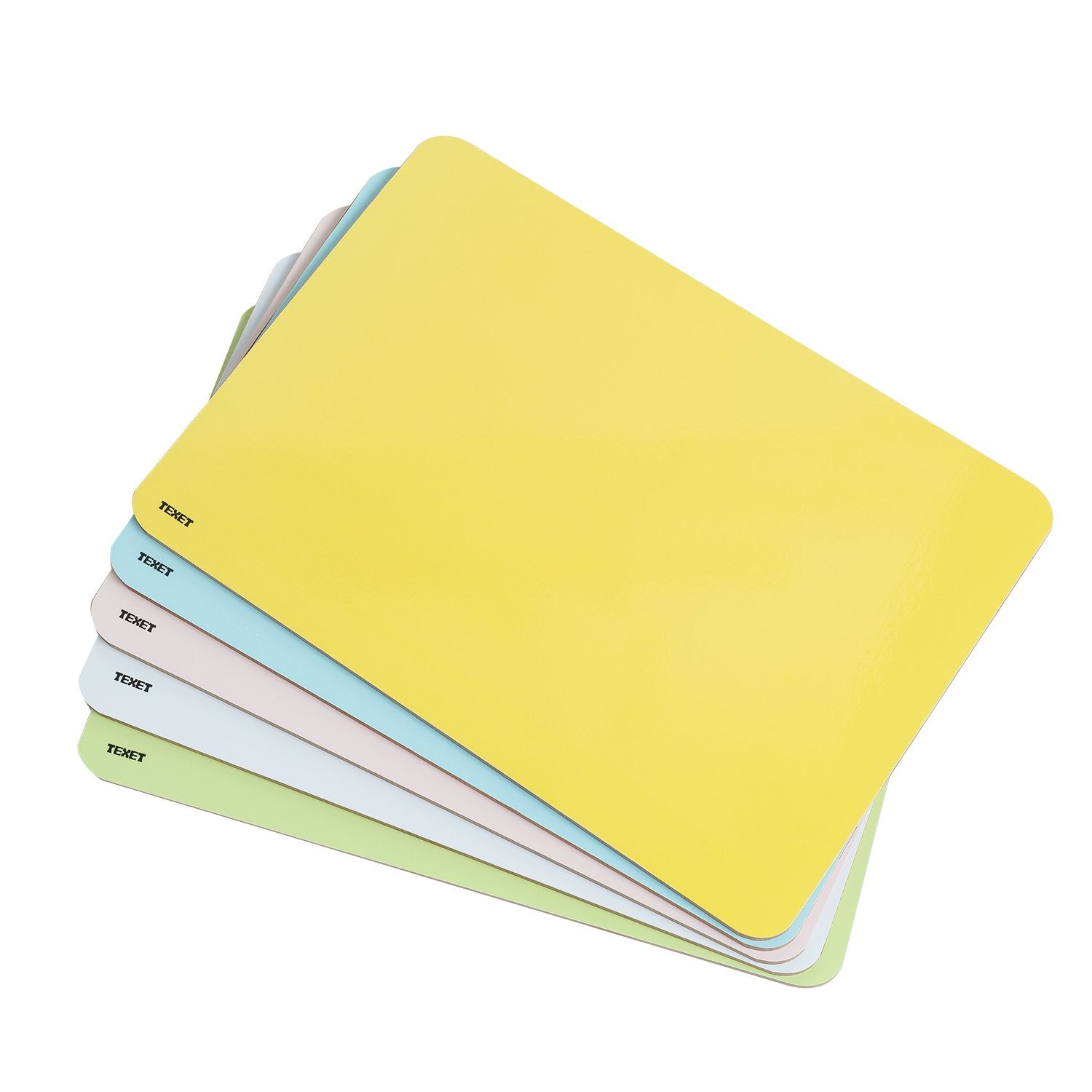 A4 Rigid Plain Double-Sided Lapboard Assorted, Pack of 5