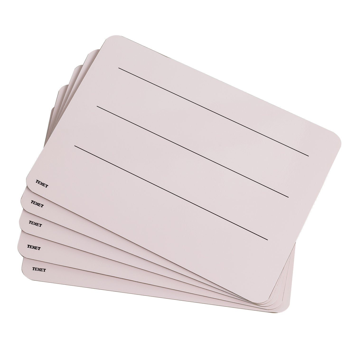 A4 Rigid 3 Line Double-Sided Lapboard Pink, Pack of 5