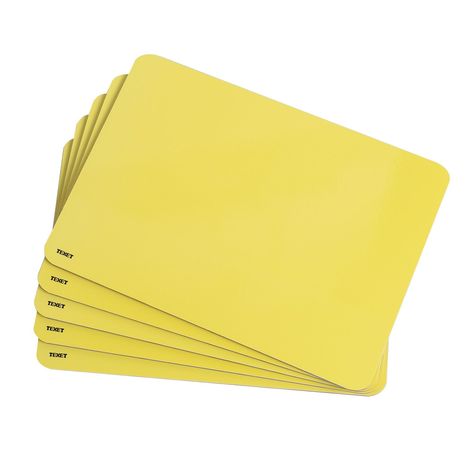 A4 Rigid Plain Double-Sided Lapboard Yellow, Pack of 5